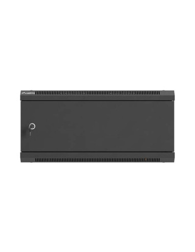 Lanberg Szafa Instalacyjna Rack Wisząca 19" 4U 600X450 Czarna Drzwi Metalowe (Flat Pack)