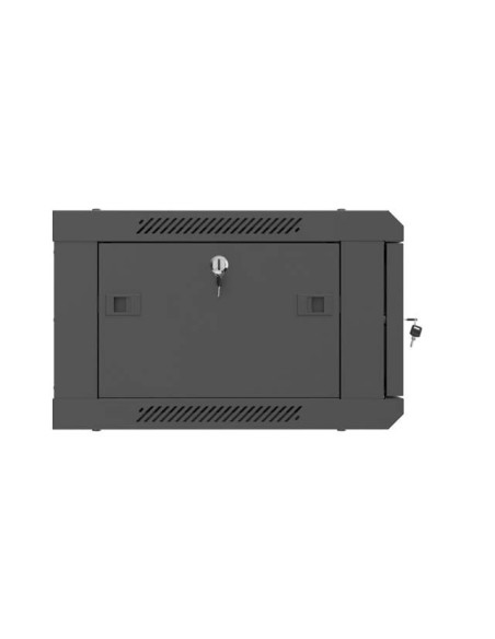 Lanberg Szafa Instalacyjna Rack Wisząca 19" 4U 600X450 Czarna Drzwi Metalowe (Flat Pack)