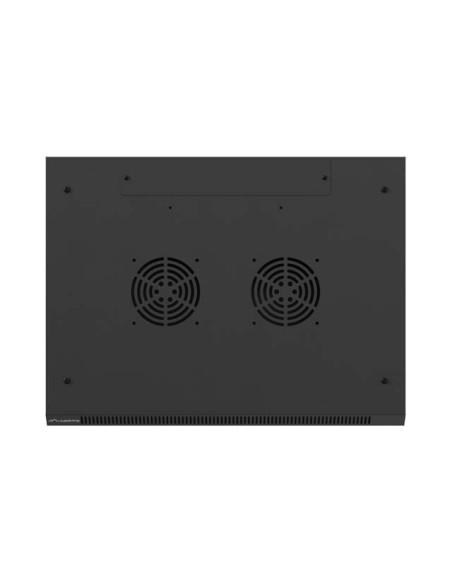 Lanberg Szafa Instalacyjna Rack Wisząca 19" 4U 600X450 Czarna Drzwi Metalowe (Flat Pack)