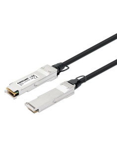 Intellinet 508513 Kabel Infiniband / Światłowodowy 2 M Qsfp+ Czarny, Srebrny