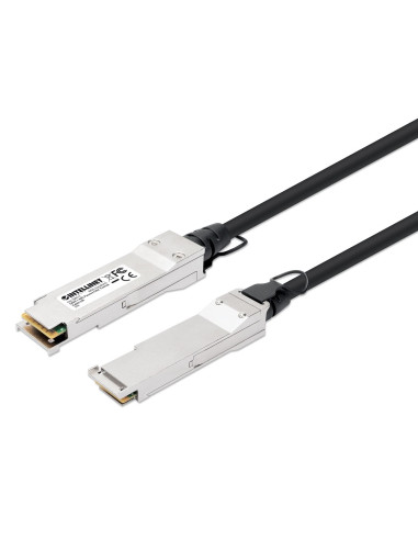 Intellinet 508513 Kabel Infiniband / Światłowodowy 2 M Qsfp+ Czarny, Srebrny
