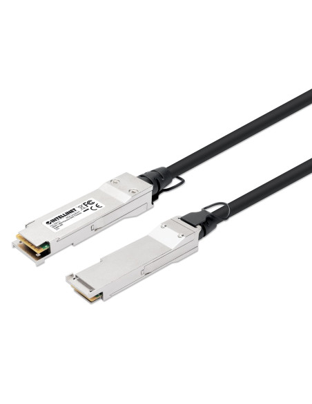 Intellinet 508513 Kabel Infiniband / Światłowodowy 2 M Qsfp+ Czarny, Srebrny