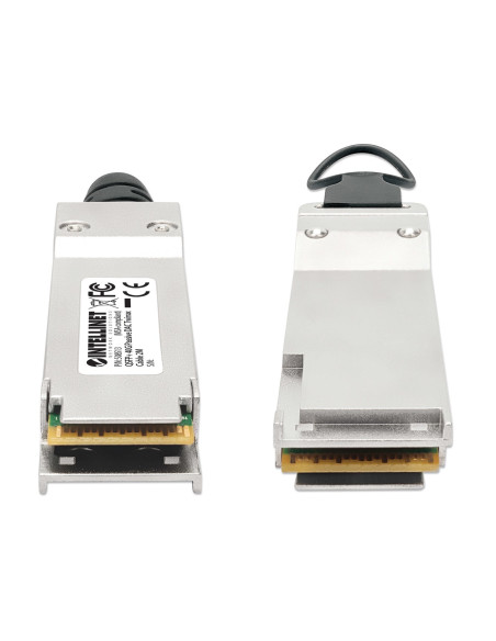 Intellinet 508513 Kabel Infiniband / Światłowodowy 2 M Qsfp+ Czarny, Srebrny