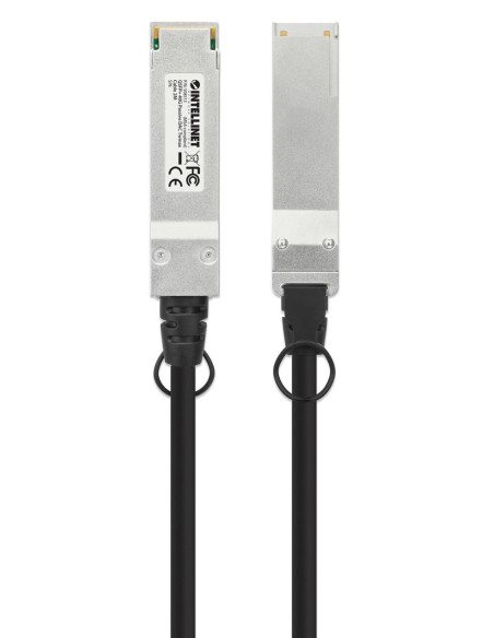 Intellinet 508513 Kabel Infiniband / Światłowodowy 2 M Qsfp+ Czarny, Srebrny