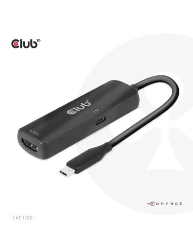 Club3D Cac-1588 Adapter Kablowy 0,17 M Usb Type-C Hdmi Czarny