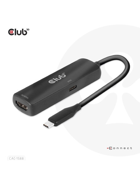 Club3D Cac-1588 Adapter Kablowy 0,17 M Usb Type-C Hdmi Czarny