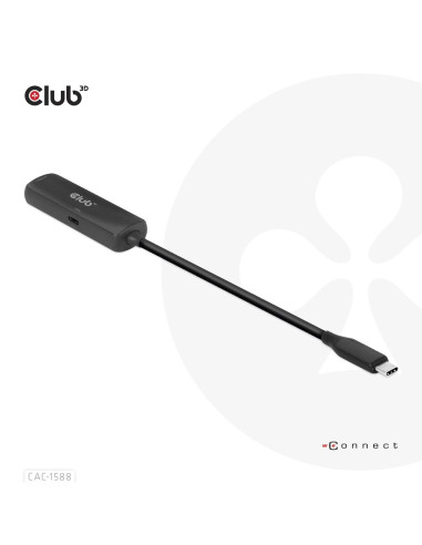 Club3D Cac-1588 Adapter Kablowy 0,17 M Usb Type-C Hdmi Czarny