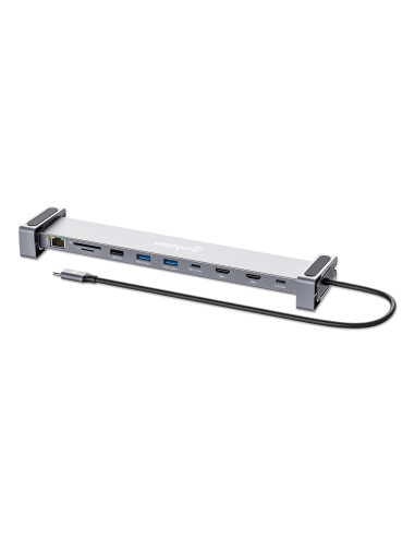 Manhattan 190398 Stacja Dokująca Przewodowa Usb 3.2 Gen 1 (3.1 Gen 1) Type-C Szary