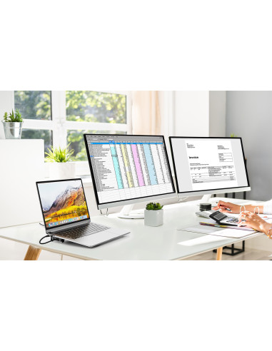 Manhattan 190398 Stacja Dokująca Przewodowa Usb 3.2 Gen 1 (3.1 Gen 1) Type-C Szary