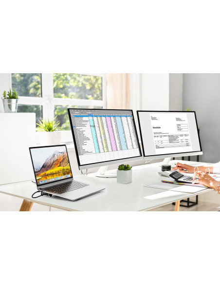 Manhattan 190398 Stacja Dokująca Przewodowa Usb 3.2 Gen 1 (3.1 Gen 1) Type-C Szary