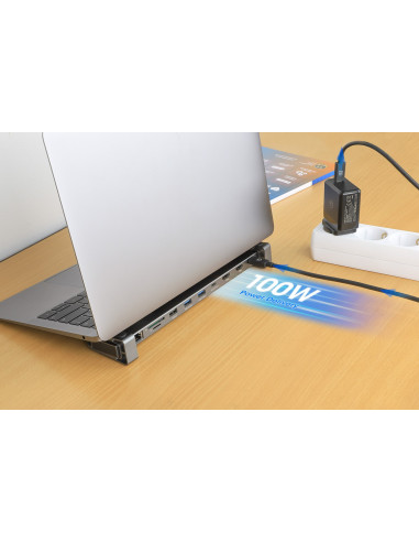 Manhattan 190398 Stacja Dokująca Przewodowa Usb 3.2 Gen 1 (3.1 Gen 1) Type-C Szary