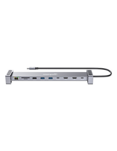 Manhattan 190398 Stacja Dokująca Przewodowa Usb 3.2 Gen 1 (3.1 Gen 1) Type-C Szary