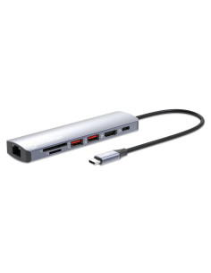 Manhattan 153966 Stacja Dokująca Przewodowa Usb 3.2 Gen 2 (3.1 Gen 2) Type-C Srebrny 2