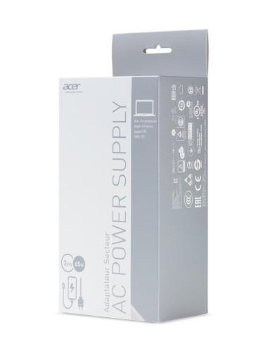 Acer Ac Adapter 65W Adapter Zasilający/ Inwentor Wewnętrzna Czarny