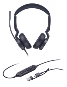 Yealink Uh46 Dual Uc Usb-C/A Zestaw Słuchawkowy Przewodowa Opaska Na Głowę Biuro/Centrum Telefoniczne Usb Type-C / Usb Type-A Cz