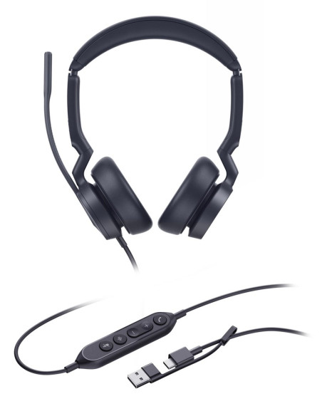 Yealink Uh46 Dual Uc Usb-C/A Zestaw Słuchawkowy Przewodowa Opaska Na Głowę Biuro/Centrum Telefoniczne Usb Type-C / Usb Type-A Cz