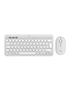 Logitech 920-012204 Klawiatura Dołączona Myszka Uniwersalne Rf Wireless + Bluetooth Qwertz Niemiecki Biały