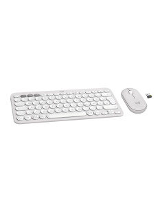 Logitech 920-012204 Klawiatura Dołączona Myszka Uniwersalne Rf Wireless + Bluetooth Qwertz Niemiecki Biały 2