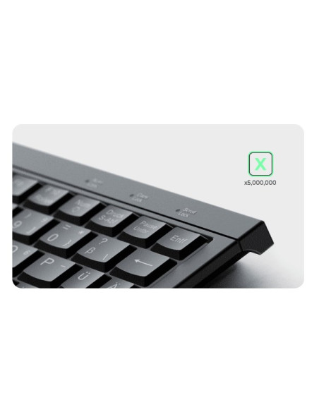 Keysonic Ksk-3211Elu (De) Klawiatura Dom Usb Qwertz Niemiecki Czarny