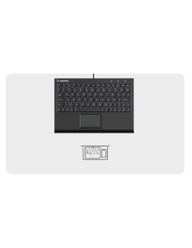 Keysonic Ksk-3211Elu (De) Klawiatura Dom Usb Qwertz Niemiecki Czarny