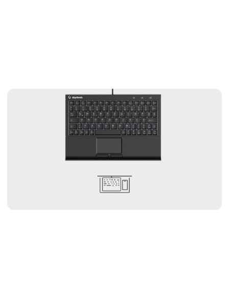 Keysonic Ksk-3211Elu (De) Klawiatura Dom Usb Qwertz Niemiecki Czarny