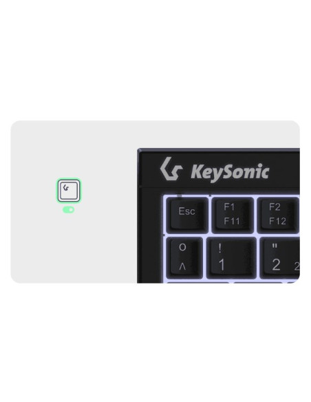 Keysonic Ksk-3211Elu (De) Klawiatura Dom Usb Qwertz Niemiecki Czarny