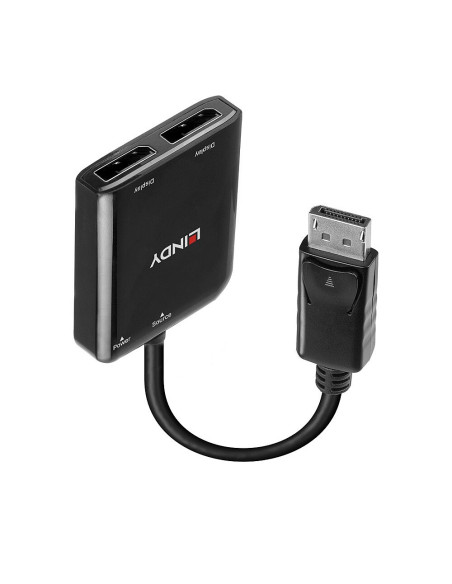 Lindy 38430 Huby I Koncentratory Displayport 21600 Mbit/S Czarny