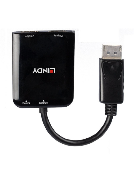 Lindy 38430 Huby I Koncentratory Displayport 21600 Mbit/S Czarny