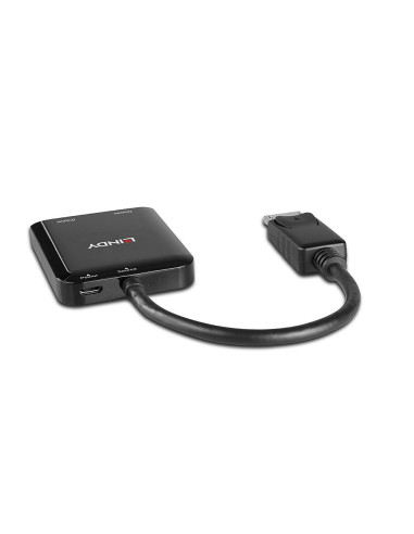 Lindy 38430 Huby I Koncentratory Displayport 21600 Mbit/S Czarny