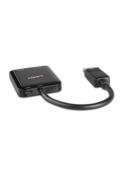Lindy 38430 Huby I Koncentratory Displayport 21600 Mbit/S Czarny
