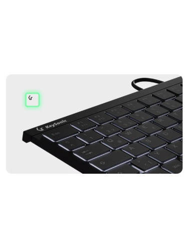 Keysonic Ksk-5211Elu (De) Klawiatura Dom Usb Qwertz Niemiecki Czarny