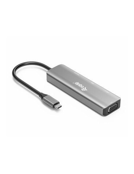 Equip 133485 Zewnętrzna Karta Graficzna Usb 3840 X 2160 Px Czarny, Srebrny