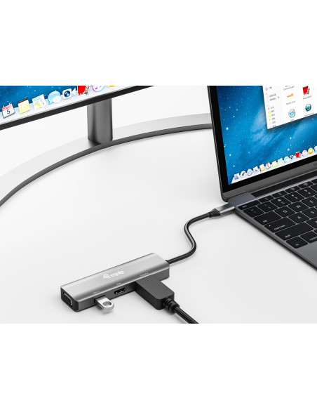 Equip 133485 Zewnętrzna Karta Graficzna Usb 3840 X 2160 Px Czarny, Srebrny