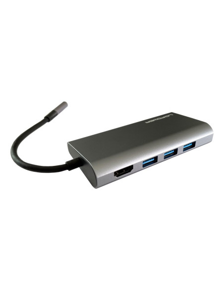 Lc-Power Lc-Hub-C-Multi-5 Stacja Dokująca Przewodowa Usb 3.2 Gen 1 (3.1 Gen 1) Type-C Antracyt, Czarny