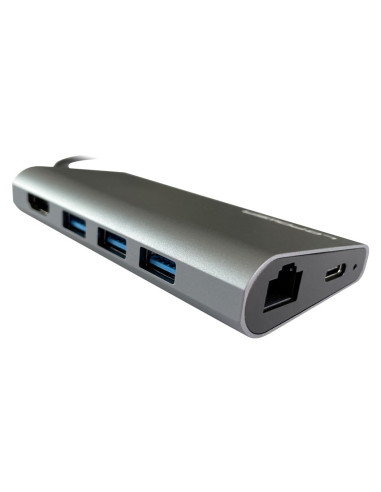 Lc-Power Lc-Hub-C-Multi-5 Stacja Dokująca Przewodowa Usb 3.2 Gen 1 (3.1 Gen 1) Type-C Antracyt, Czarny