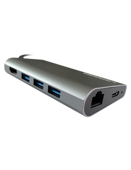Lc-Power Lc-Hub-C-Multi-5 Stacja Dokująca Przewodowa Usb 3.2 Gen 1 (3.1 Gen 1) Type-C Antracyt, Czarny