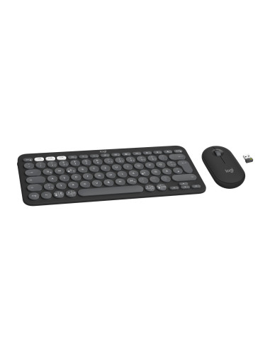 Logitech 920-012203 Klawiatura Dołączona Myszka Uniwersalne Rf Wireless + Bluetooth Qwertz Niemiecki Grafitowy
