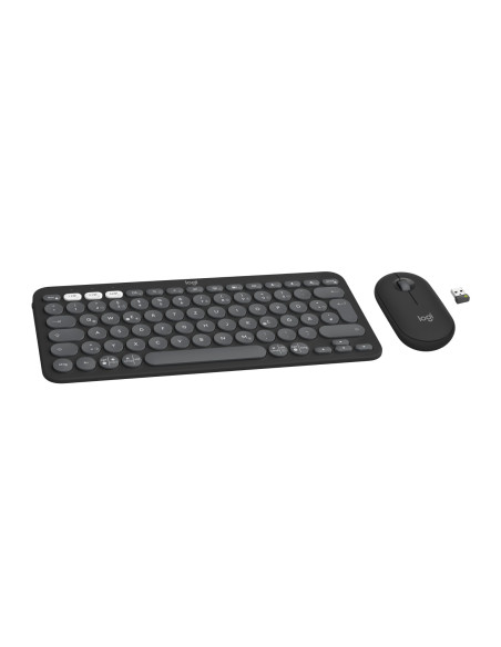 Logitech 920-012203 Klawiatura Dołączona Myszka Uniwersalne Rf Wireless + Bluetooth Qwertz Niemiecki Grafitowy