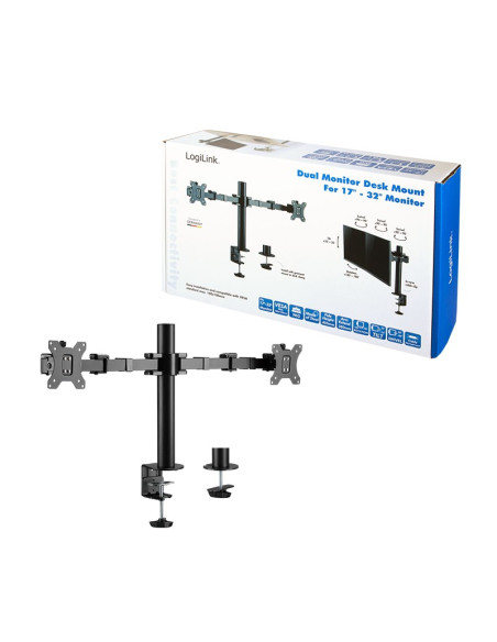 Logilink Bp0106 Uchwyt / Stojak Do Monitorów 81,3 Cm (32") Biurko Czarny