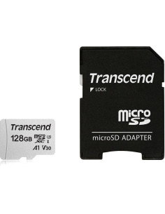 Sd Microsd Card 128Gb Transcend Sdxc Usd300S-A W/Adapter 2