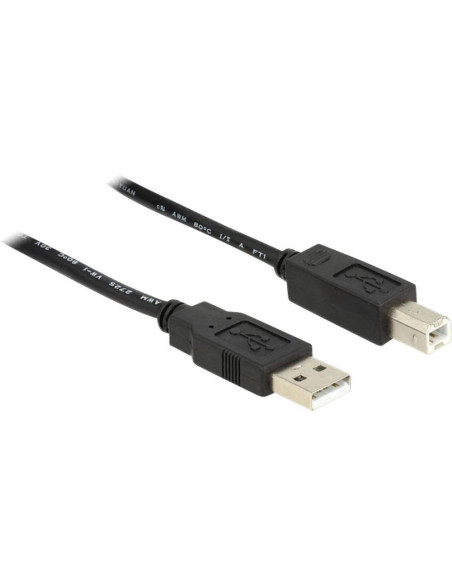 Delock 20M, Usb2.0-A - Usb2.0-B Kabel Usb Usb A Usb B Czarny