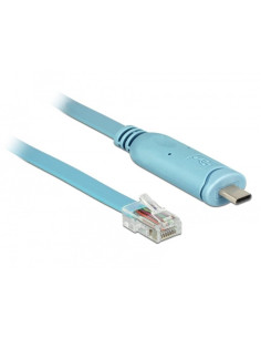 Delock 63914 Kabel Równoległy Niebieski 3 M Usb Type-C Rj45