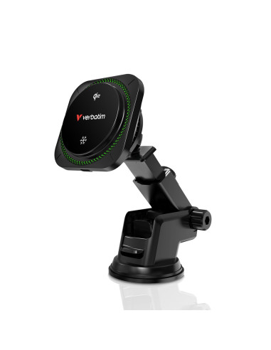 Verbatim Charge 'N' Drive Qi2 Rgb Smartfon Czarny Usb Bezprzewodowe Ładowanie Szybkie Ładowanie Automatyczna
