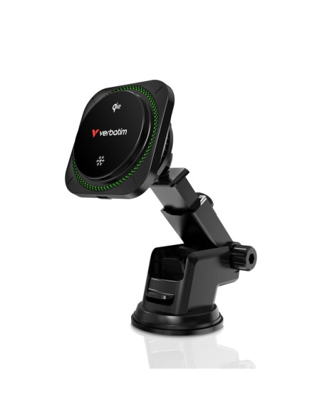 Verbatim Charge 'N' Drive Qi2 Rgb Smartfon Czarny Usb Bezprzewodowe Ładowanie Szybkie Ładowanie Automatyczna