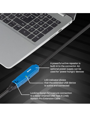 Lindy 43380 Kabel Usb Usb 3.2 Gen 1 (3.1 Gen 1) 5 M Usb C Usb A Czarny