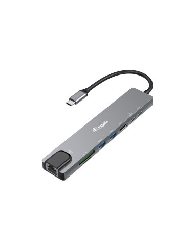 Equip 133497 Stacja Dokująca Przewodowa Usb Type-C Czarny, Szary