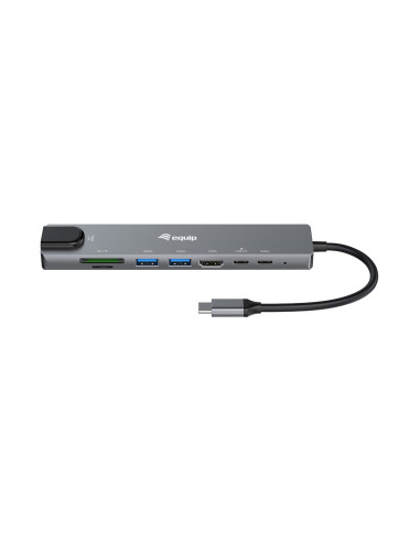 Equip 133497 Stacja Dokująca Przewodowa Usb Type-C Czarny, Szary