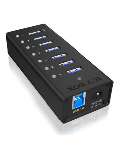 Icy Box Ib-Ac618 Usb 3.2 Gen 1 (3.1 Gen 1) Type-B 5000 Mbit/S Czarny