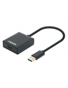 Manhattan 153690 Stacja Dokująca Przewodowa Usb 3.2 Gen 1 (3.1 Gen 1) Type-A Czarny