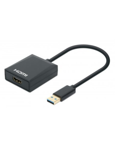 Manhattan 153690 Stacja Dokująca Przewodowa Usb 3.2 Gen 1 (3.1 Gen 1) Type-A Czarny